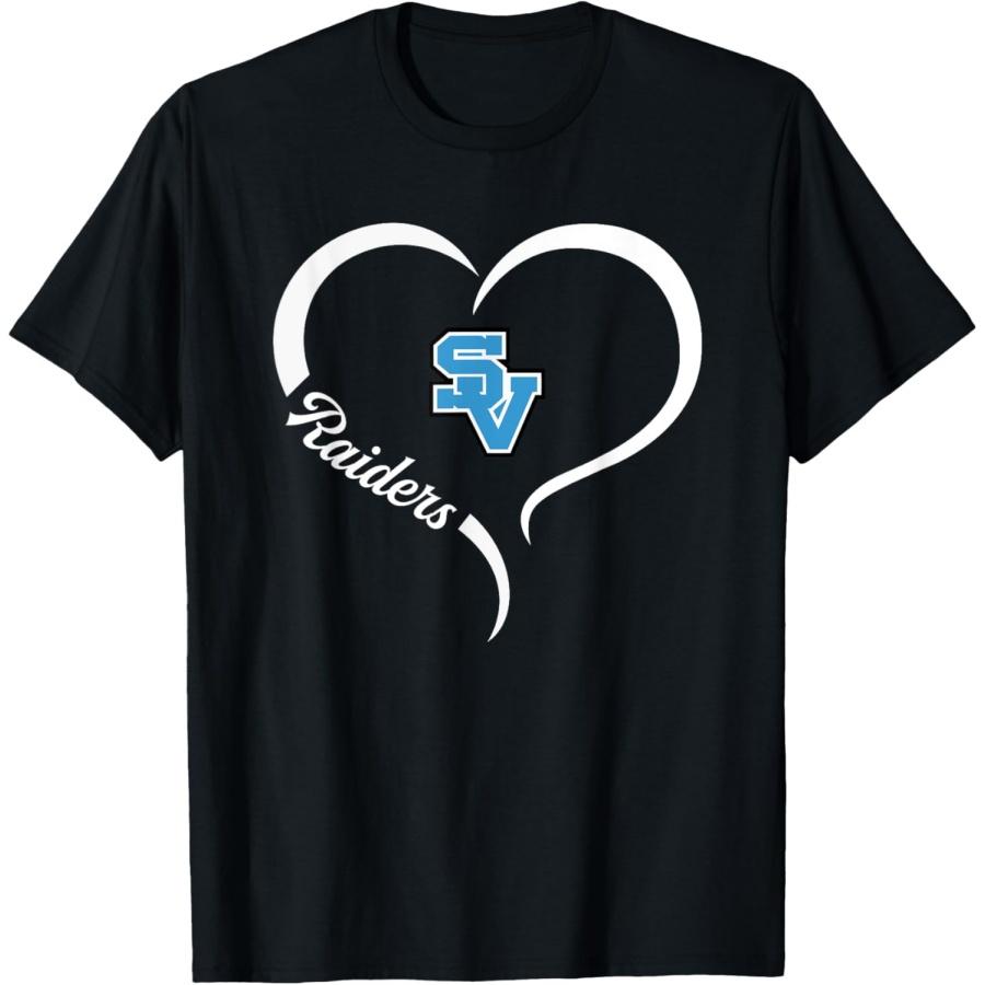 Seneca Valley Raiders Logo Half Heart Slogan HS T-Shirt