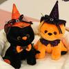 Мягкая игрушка «Черный кот на Хэллоуин» для детей, мультяшное животное, плюшевая подушка, украшения на Хэллоуин, подарки для девочек и мальчиков