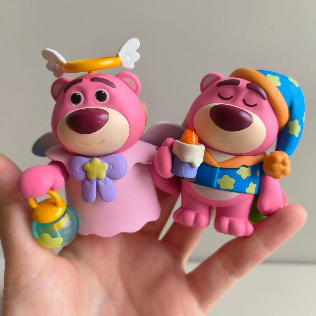 Sleepy Strawberry Bear Blind Box Figurine: Hand-Painted Cute Toy, Girlish Desktop Ornament, Children's Gift.