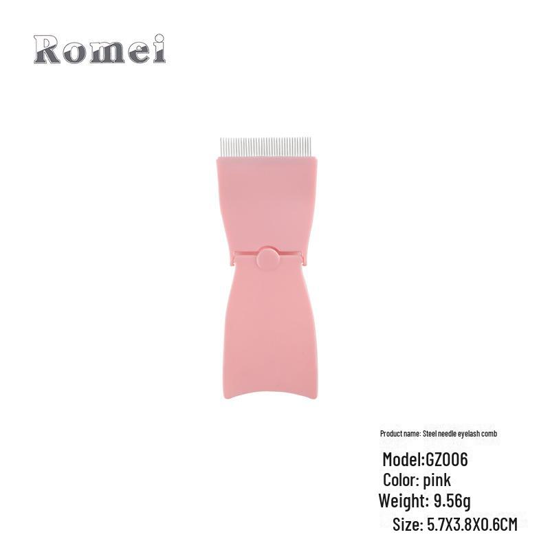 Расческа для бровей и ресниц 8 в 1 из нержавеющей стали с переносной пластиковой ручкой