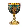 Home Retro Metal Small Wine Cup With Embossed Style Luxurious Whiskey And Red Wine Glass Suitable For Festive Parties