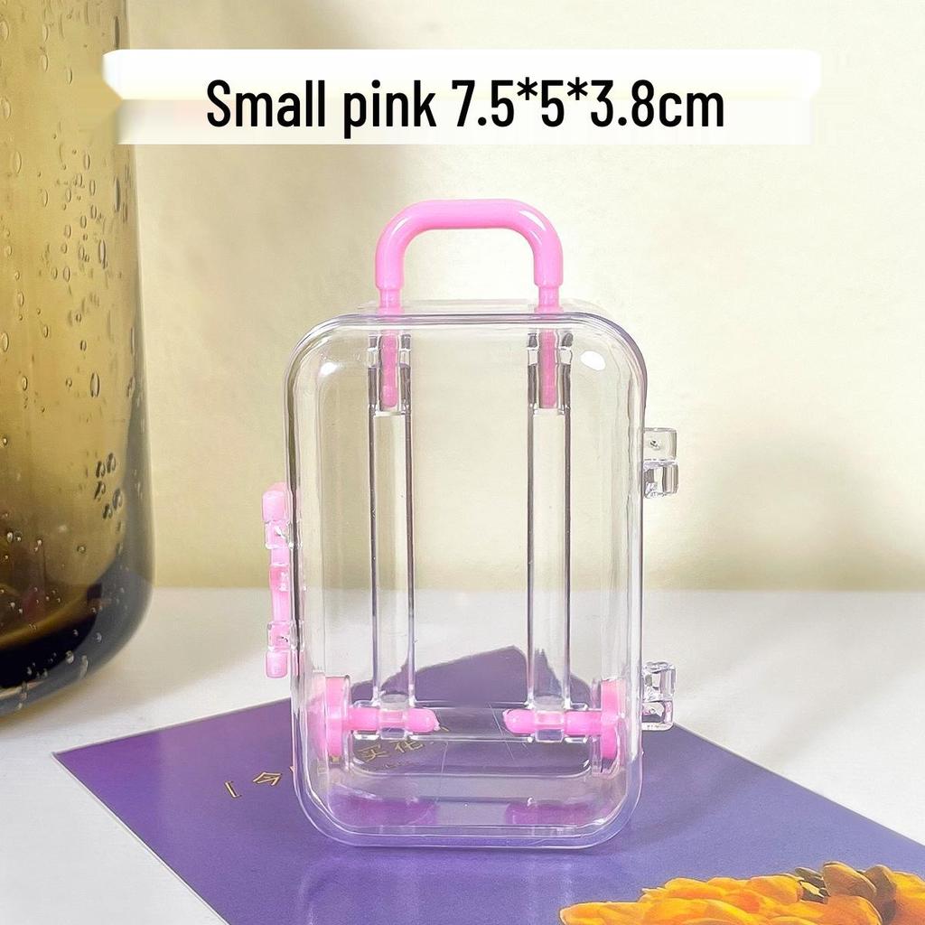 Transparent Hair Accessories and Jewelry Organizer Trolley Case