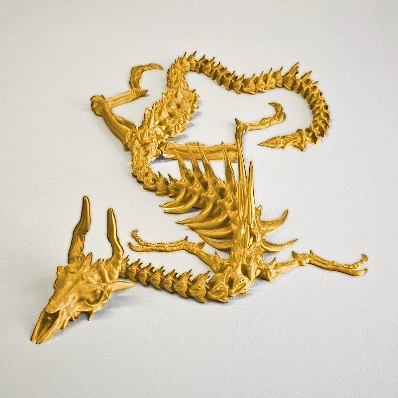 3D-печатный подвижный скелет дракона шарнирная игрушка костяной дракон настольное украшение креативный подарок для офисного декора