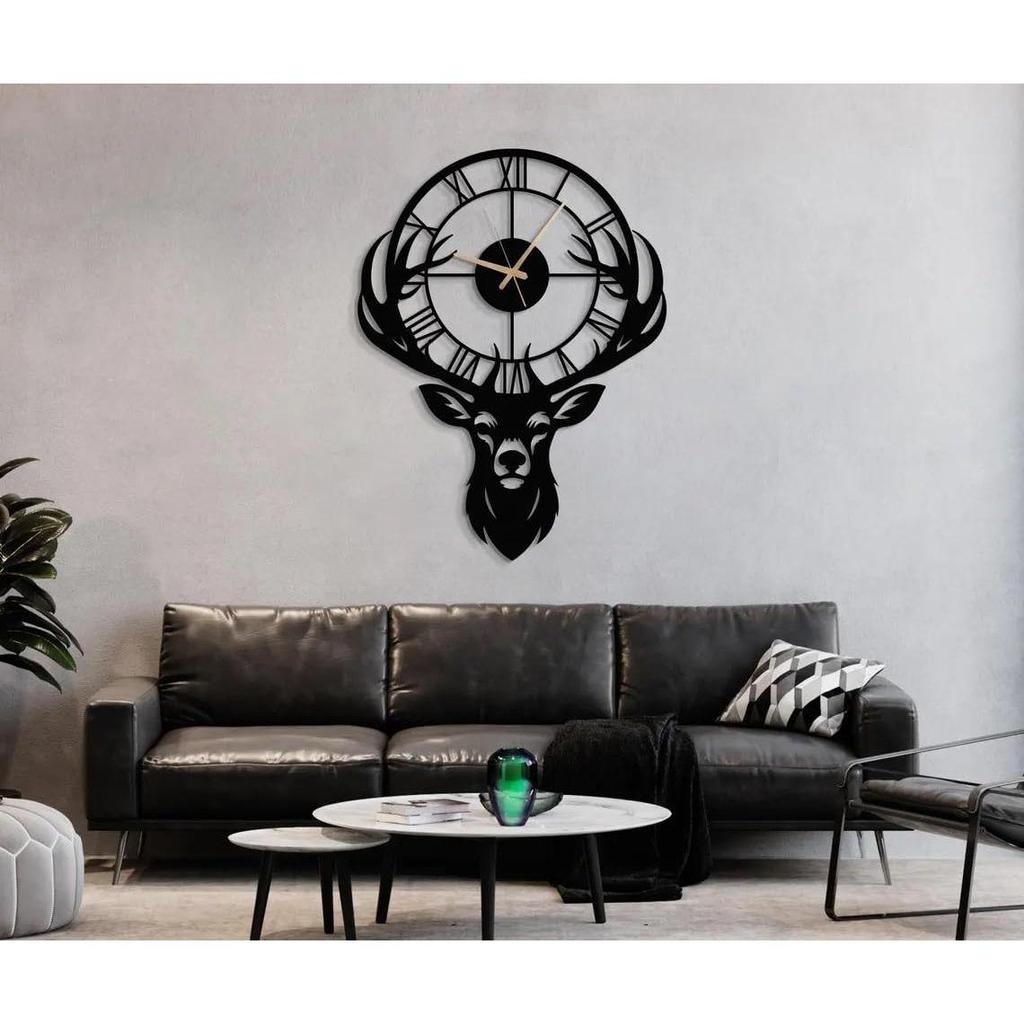 Metal Analog Wall Clock for Living Room, Bedroom, Office, Kitchen, Home and Hall | Antique Fancy Big Size Modern Wall Watch for Home Decor (Size 40CM)