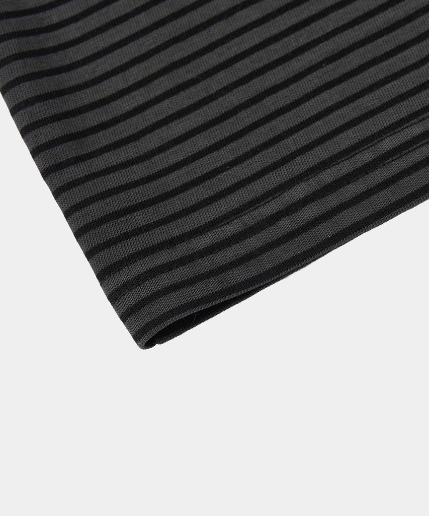 EXCONTAINER Pigment Dyed Stripe Half T-Shirt (Chacoal)