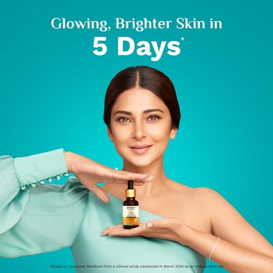 Pilgrim 10% Vitamin C Face Serum For Daily Brightness 30 Ml | Face Serum for Glowing Skin | Fragrance Free | For Men and Women | All Skin Types |