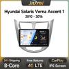 JIUYIN Android 13 Carplay 9" Car Radio for Hyundai Solaris Verna Accent 1 2010 - 2016 Multimedia Player 2Din GPS DVD Head Unit