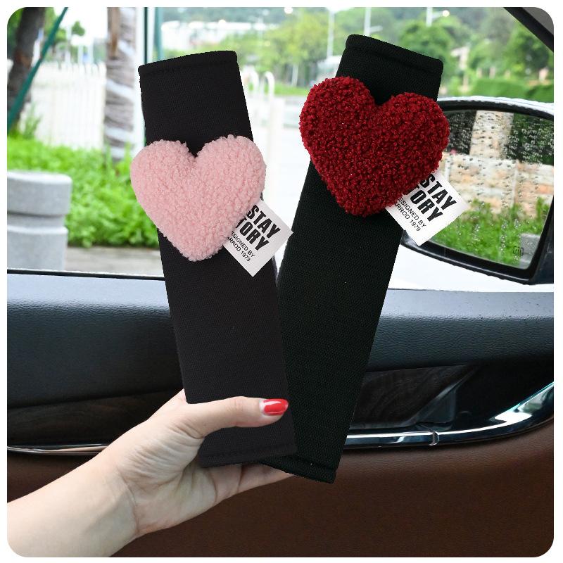 Love Heart Car Styling Seat Belt Cover Soft Chest Protection Car Seatbelt Shoulder Pad Neck Support Cushion Safety Belt Pad