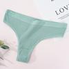 Женское простое удобное нижнее белье-стринги, женские трусики-стринги с низкой талией в вертикальную полоску из хлопка