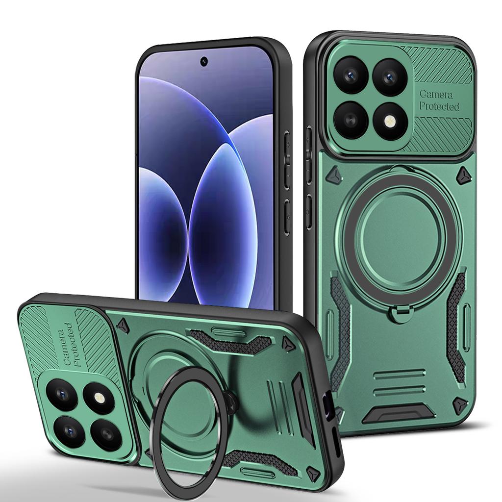 Противоударный чехол-броня с держателем-кольцом для пальца для Xiaomi 17, защитный, с магнитной адсорбцией Magsafe, чехол с металлическим кольцом-держателем