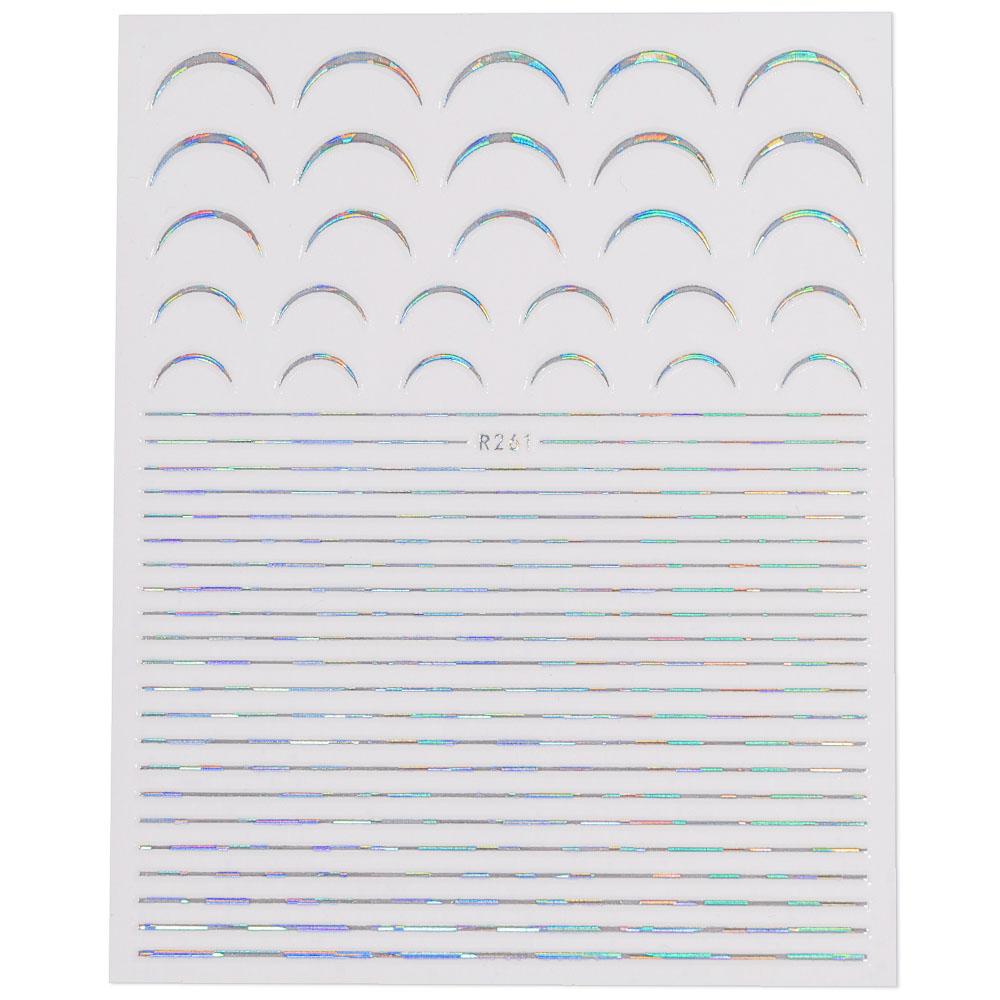 12 шт./1 шт. наклейки-полоски для ногтей, золотые/серебряные металлические кривые ленты, самоклеящиеся слайдеры, наклейки для маникюра и дизайна ногтей