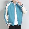 Весенне-осенняя бейсбольная майка, мужская свободная повседневная спортивная куртка, мужская трендовая бейсбольная куртка с полосатым воротником и цветовым сочетанием
