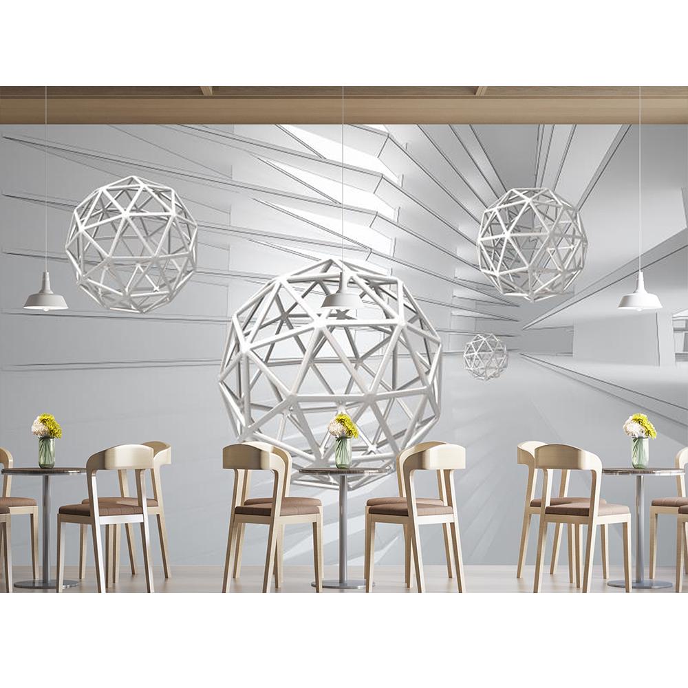 Abstract Wallpaper 3d Space Three-Dimensional Sphere Mural Living Room Bedroom Tv Background Wallpaper