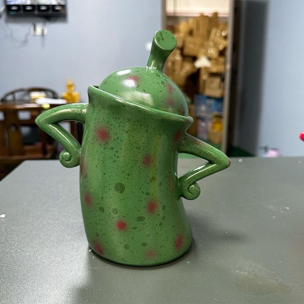 Creative Forked Waist Cup Mugs FoodJars Retro Spotted Cup for Kitchen Storage Jars with Lids Coffee Tea Sugar Spices Kitchenware