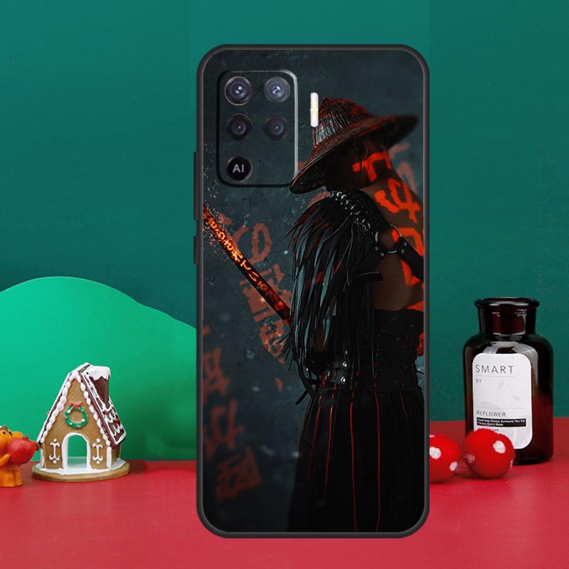 Samurai Japan Art Case For Oppo A40 A60 A80 A6 A5 Pro A15 A16 A17 A57 A94 A74 A54 A76 A96 A18 A38 A58 A78 A98
