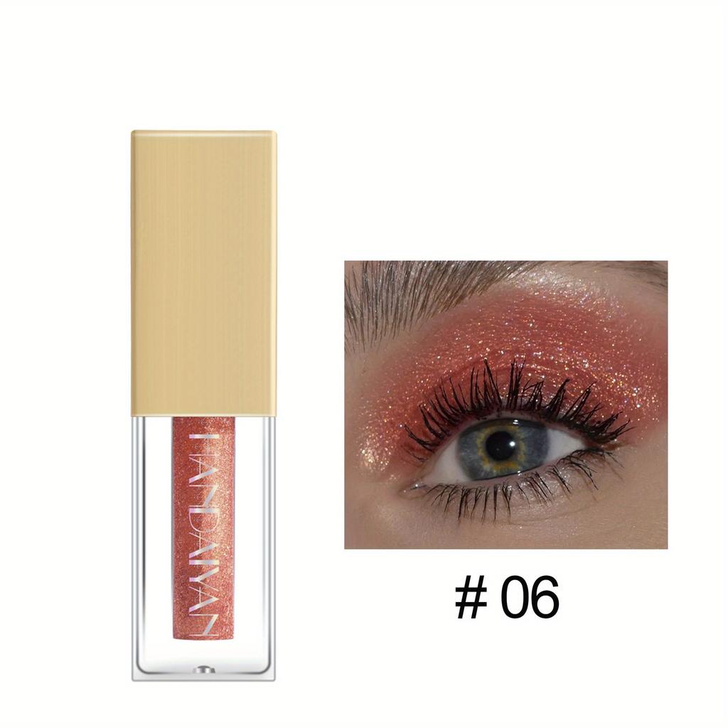 Нелегко размазать тени для век, цветные тени с блестками, перламутровые тени для век, жидкие окрашивающие жидкие блестящие тени для век, стойкий мерцающий макияж