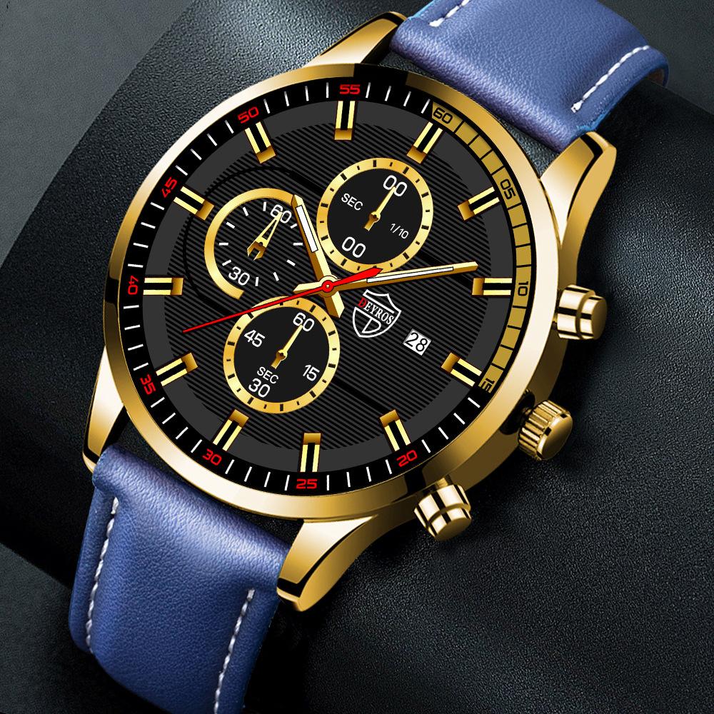 Fashion Calendar Watch Men's Watch Quartz Watch Men's Leather Watch Casual Watch Sports Watch Student Watch Men's