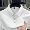 Original Quality Men's Polo Shirt Exquisite Simple Striped Short Sleeve Summer Fashion Lapel T-Shirt Business Casual   Menswear