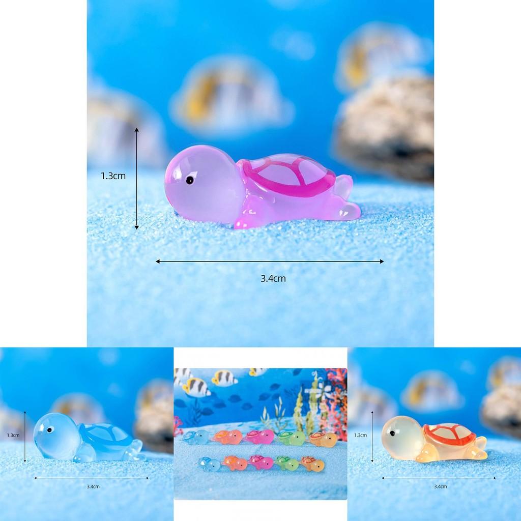 Светящиеся в темноте фигурки черепах из смолы для миниатюрных ландшафтов и декора аквариума