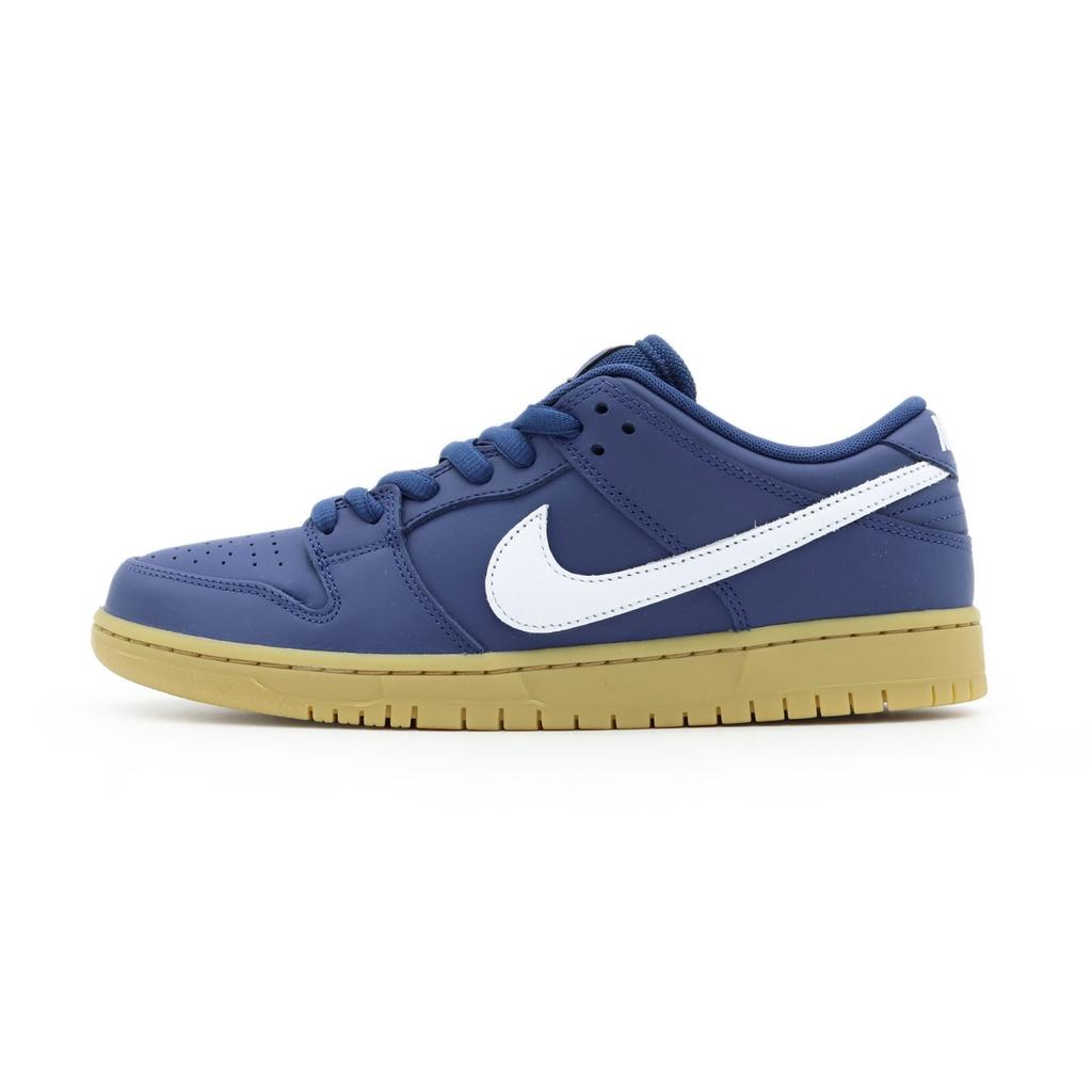 FJ1674-400 Nike SB Dunk Low Pro ISO Orange Label Темно-синий с gum подошвой и светло-коричневым (Мужской)