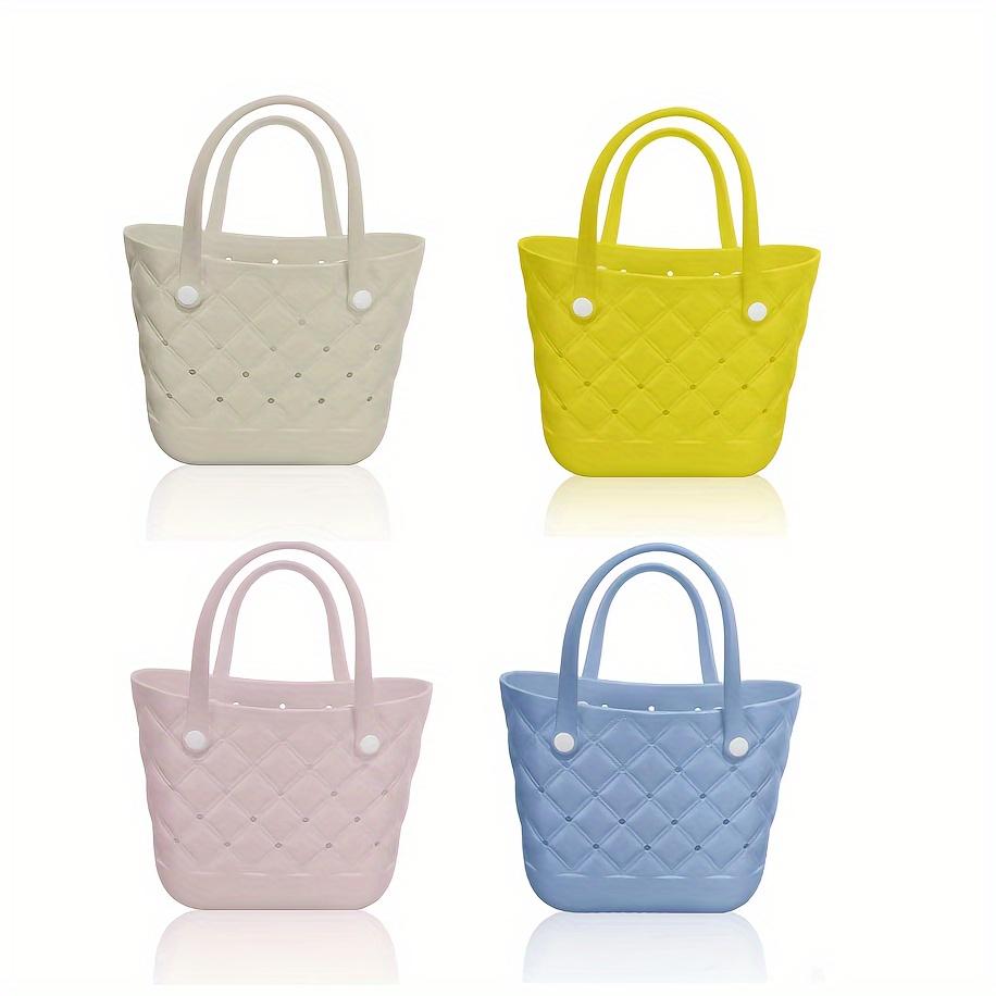 Шикарная пляжная сумка-тоут из ЭВА - Большая вместимость, прочная и устойчивая к выцветанию, с надежным плечевым ремнем, сумка для улицы