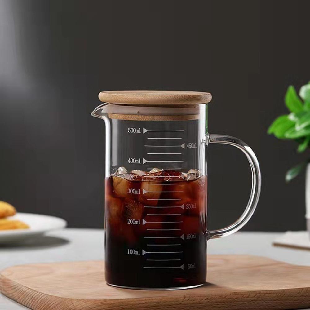 with Scale Kitchen Measuring Mug Glass Milk Tea Kettle New Measuring Cup Kitchen Accessories