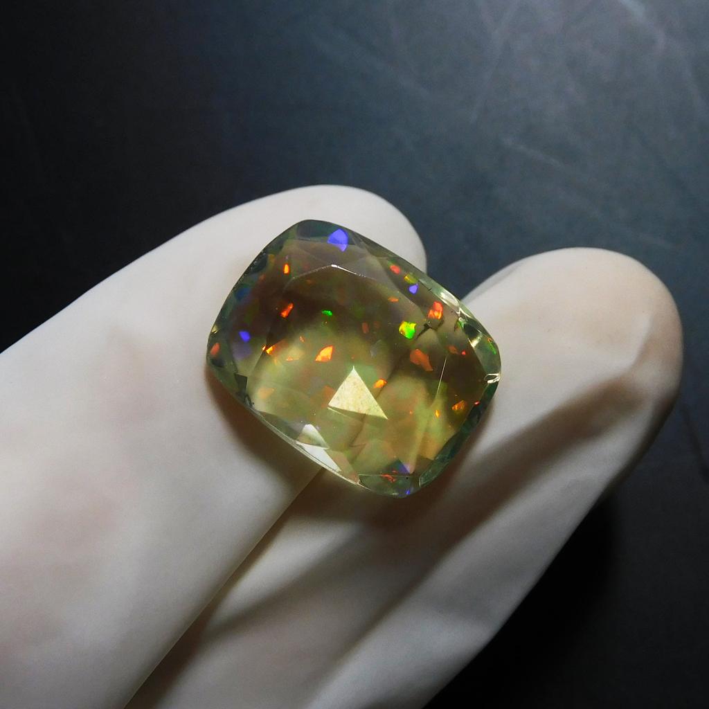 Certified Lab Created Opal 11 Ct Cushion Fabulous Loose Gemstone