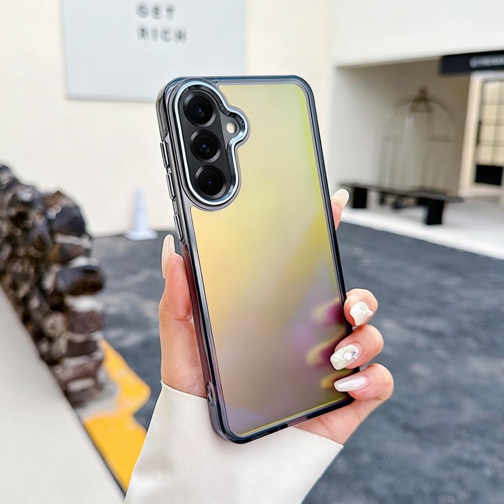 KEYSION Лазерный градиентный цветной чехол для телефона Samsung A56 5G A36 A26 Мягкий ТПУ+ПК Ударопрочная задняя крышка для Galaxy A16 4G 5G