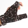 Steel Plate Hand Protect Fishing Leather Glove Wrist Guard Bracers Outdoor Tool for Fishing Hiking