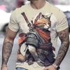 Мужская футболка с изображением животных 3d с принтом оборотня, летняя повседневная футболка с короткими рукавами, свободная мужская одежда больших размеров, уличные дизайнерские топы
