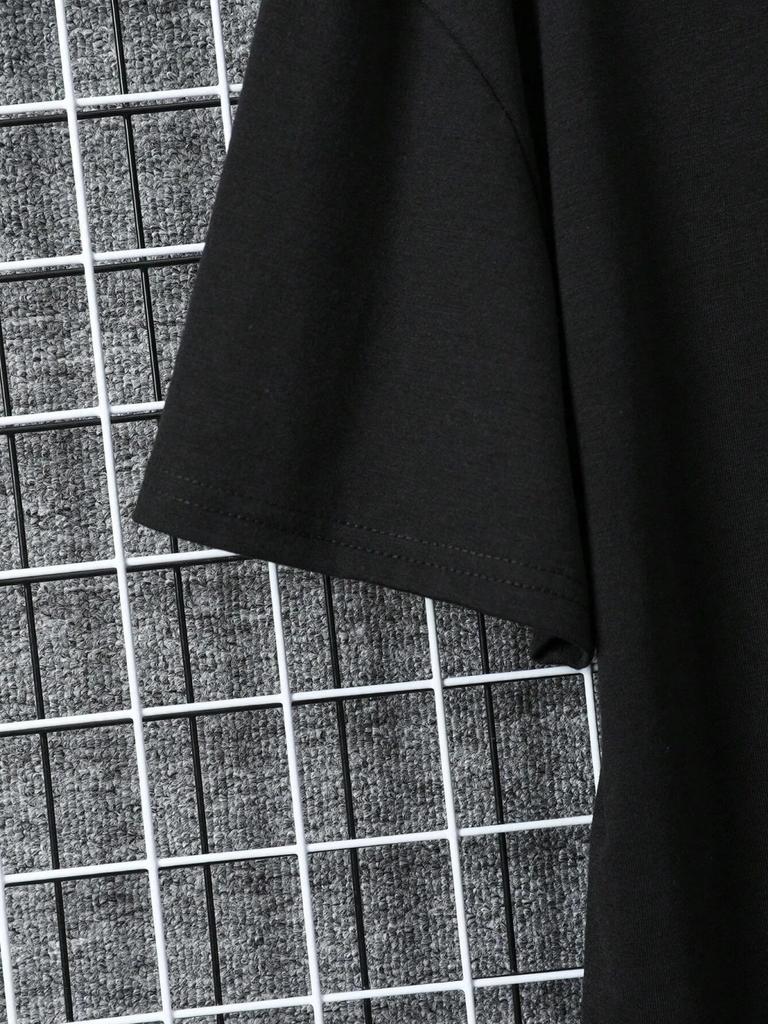 Вид на улицу Бруклина, Нью-Йорк Мужская одежда большого размера Высококачественная уличная мода Хлопковые топы Повседневная свободная футболка