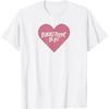 – Pink Heart Logo Valentine's Day White T-Shirt