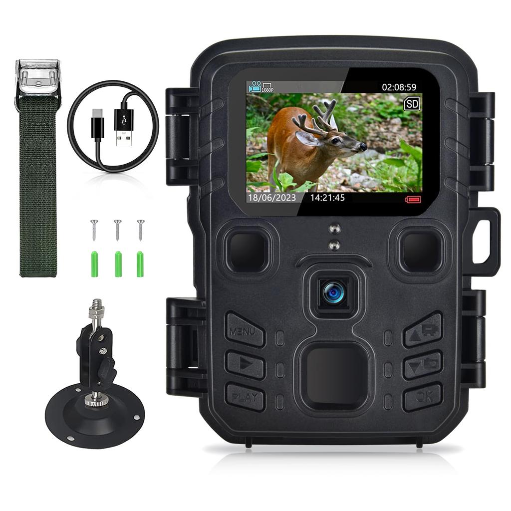 SUNTEK Security Trail Battery Motion Detection Compatible with 1080P Outdoor Surveillance Infrared LED Night Vision Seconds Human Automatic Overwrite