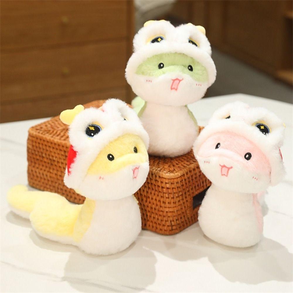 Lion Dance Snake Stuffed Toy 24CM Snake New Year Mascot Good Wishes Snake Plush Dolls  Girls Toys
