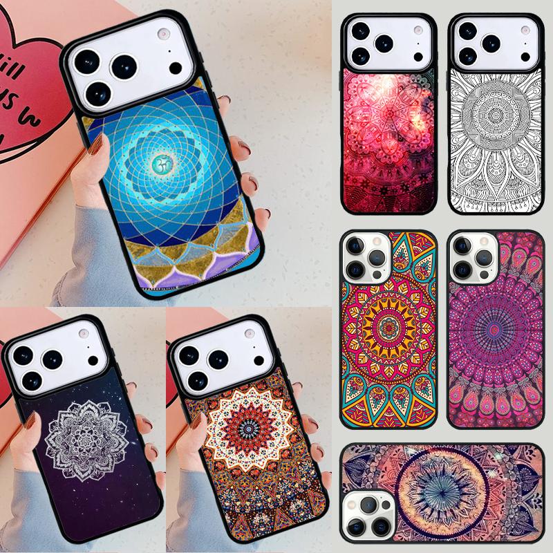 Beautiful painting mandala flower Phone Case For Apple iPhone 17 Air 16E 15 14 Plus 13 12 11 Pro Max Mini Funda Cover