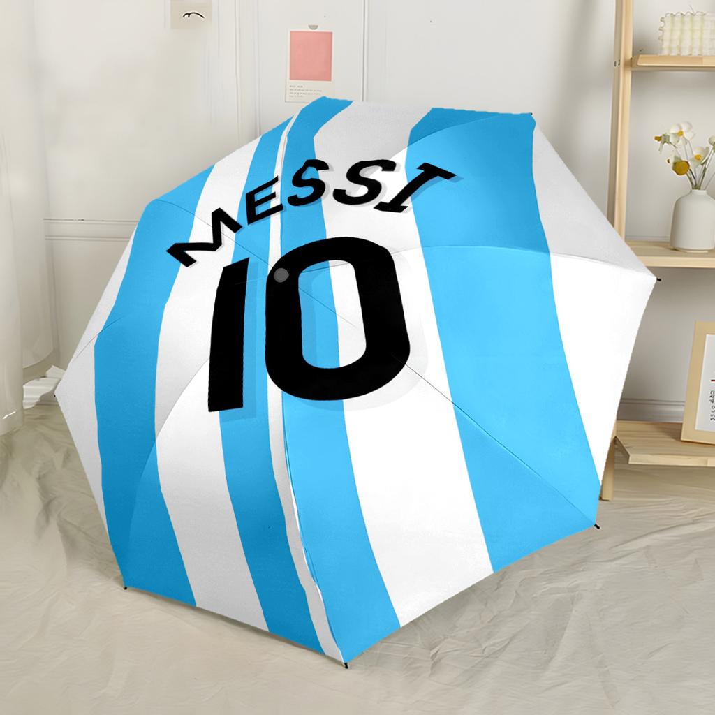 Argentina Football Fan Portable Automatic Umbrella Folding Umbrella with 8 Ribs Durable Plastic & Iron All-Season Travel Fashion Lovers