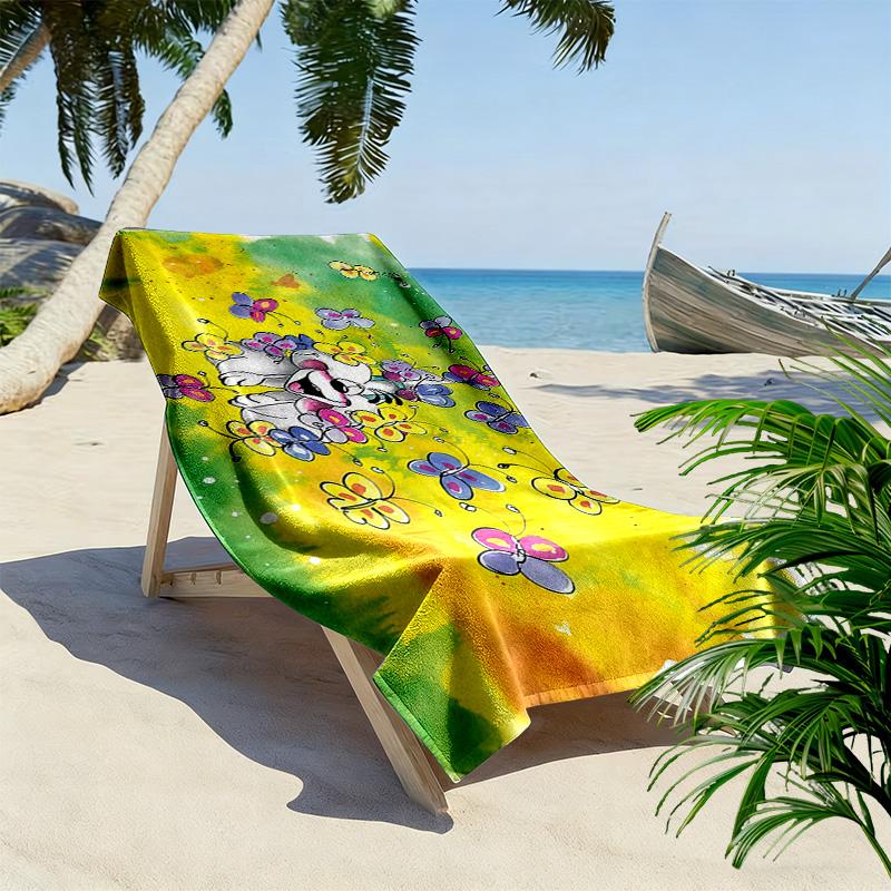 Diddl Print Beach Towel, Large Soft Quick Dry Towel for Beach Camping Swimming