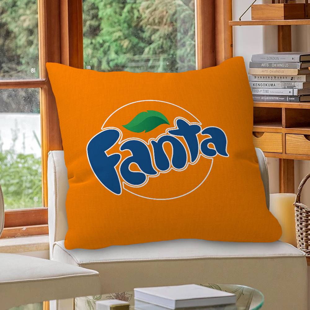 Смешная наволочка с логотипом F-Fanta, декоративная подушка для автомобиля, чехол для подушки на диван, в машину, рождественский подарок 40x40см 45x45см