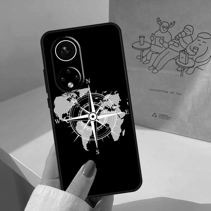 Карта мира Компас Морской Для Чести Магический 8 Pro 5 6 7 Lite Чехол Для Honor Win RT 200 400 50 70 90 X8b X9a X9b X9c X9d