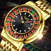 Роскошные мужские часы с циферблатом в виде рулетки, модные мужские часы, водонепроницаемые люминесцентные кварцевые наручные часы