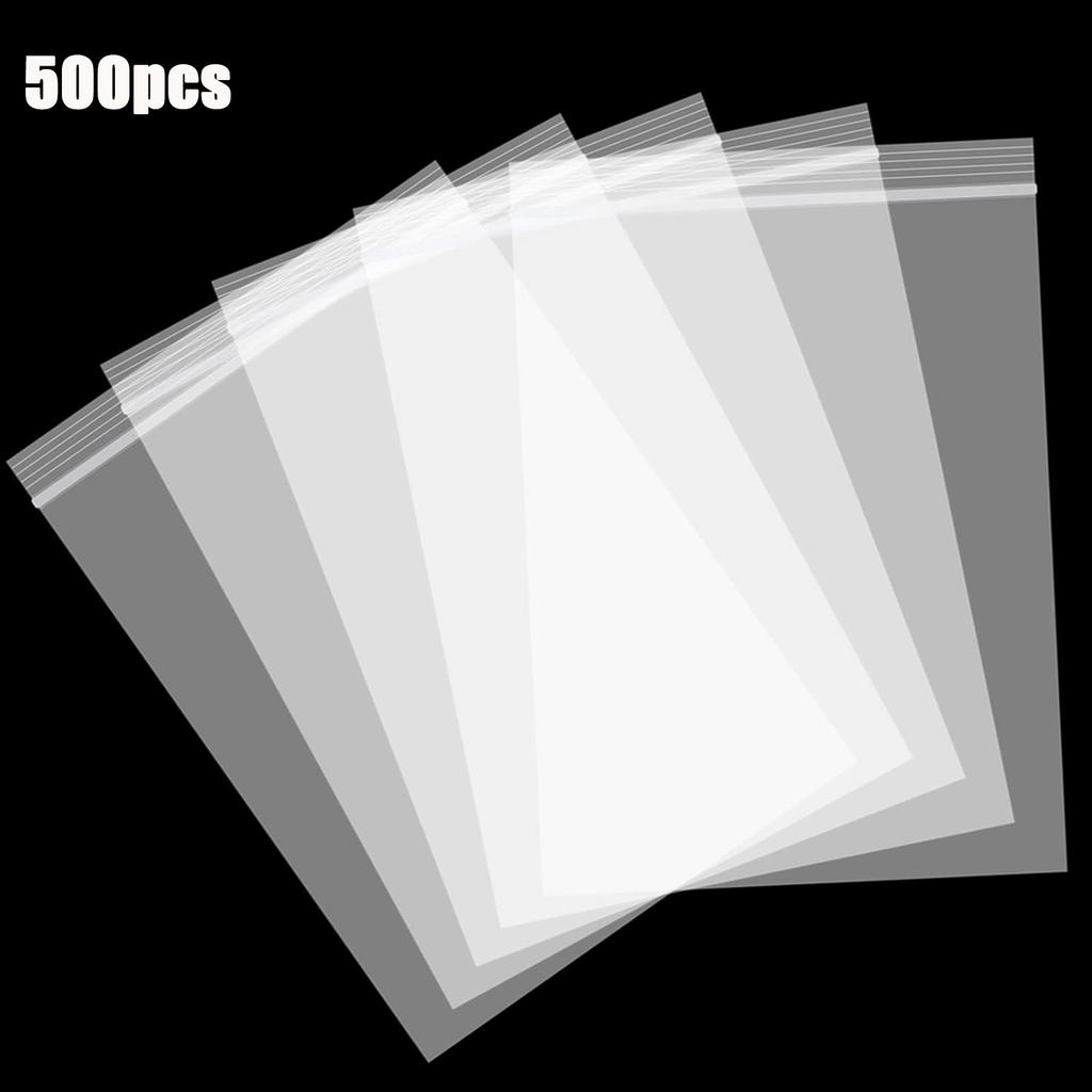 500 Plastic Bags, 6 Mil Jewelry Bags, Clear Small Zipper Bags, Re-sealable, for Small Business, Storage, Candy Bags