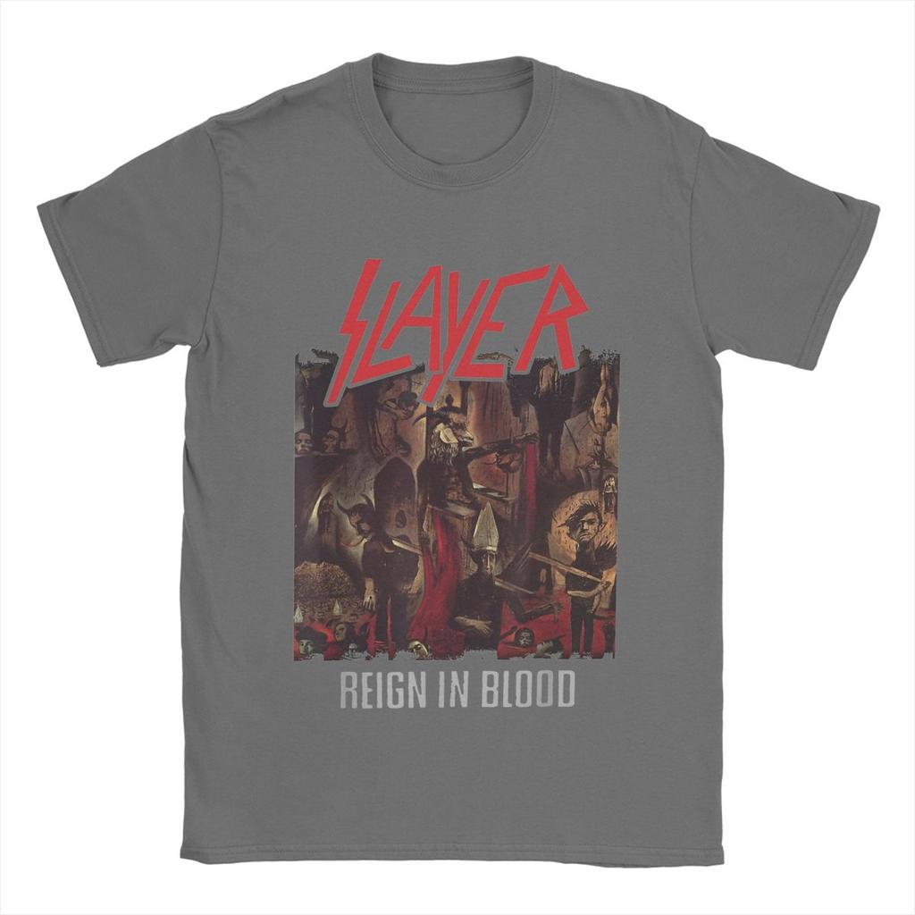 Men's Slayer Band T Shirt Pure Cotton Clothing Novelty Short Sleeve Round Collar Tees Birthday Present T-Shirt