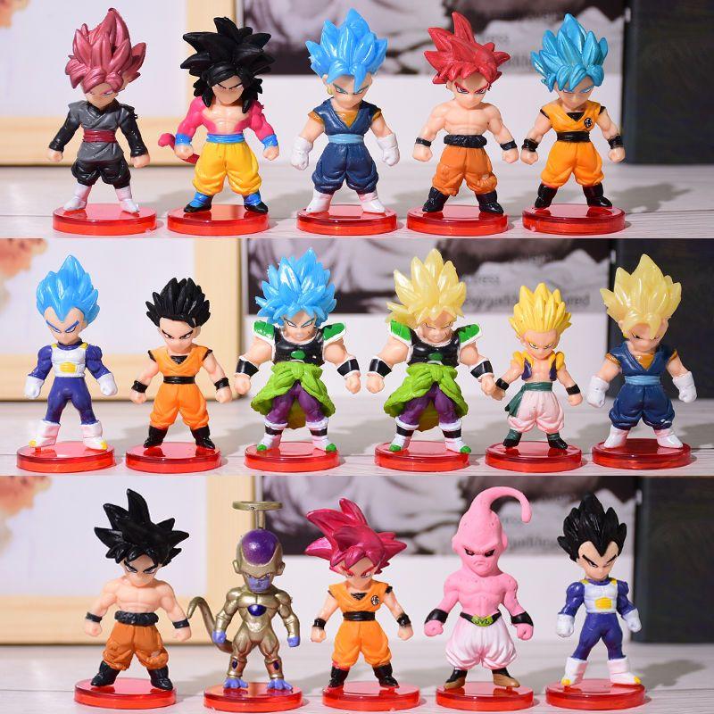 Фигурка Аниме Dragon Ball Z Супер Сайян Сон Гоку Сон Гохан Веджета Броли Пикколо Маджин Буу Набор Фигурок Действия Модель Подарки Игрушка