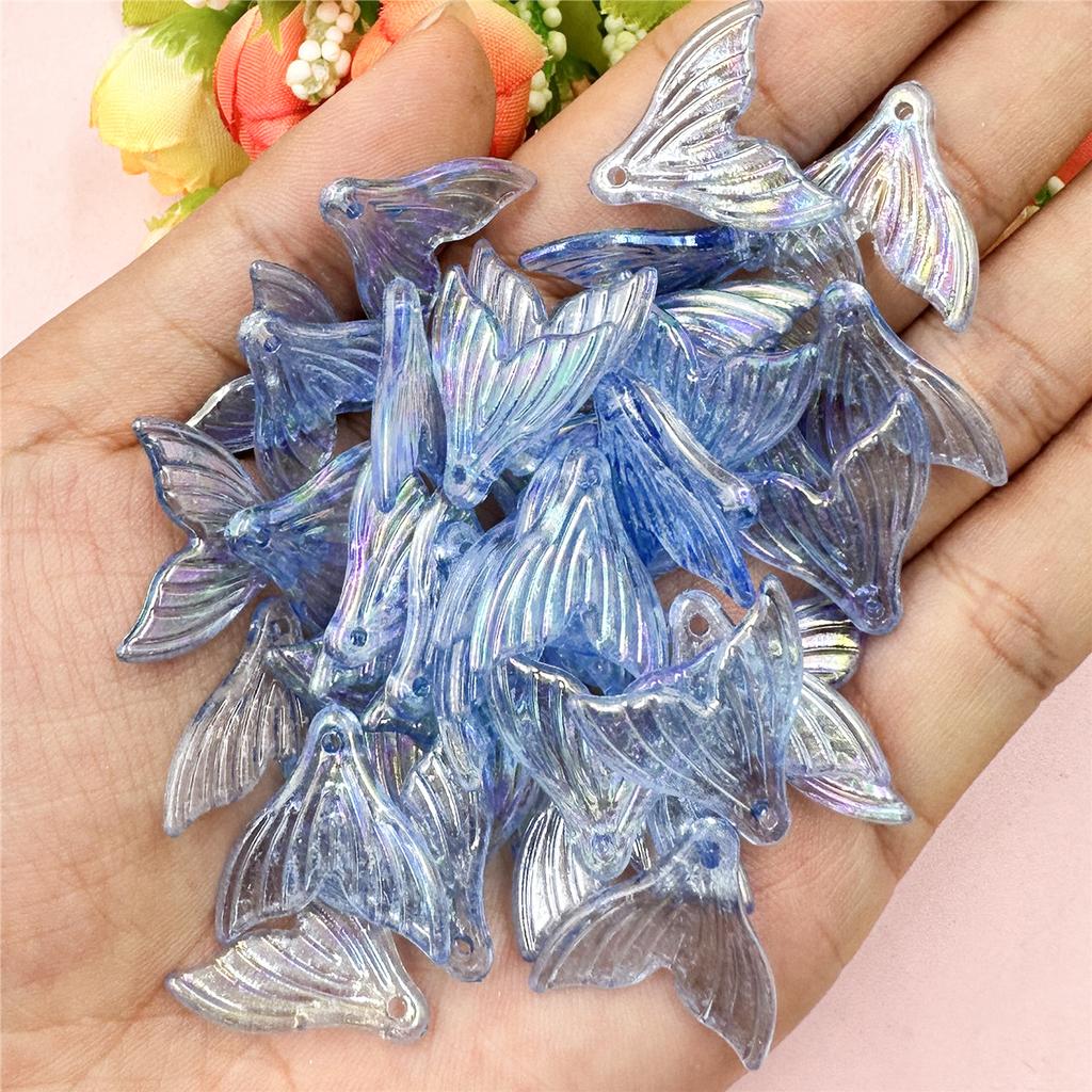 100 шт. 20*19,4 мм акриловые прозрачные акриловые бусины с рыбьим хвостом для девочек и женщин, ювелирные изделия «сделай сам», модные ювелирные аксессуары Brcelet