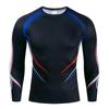 Мужская спортивная компрессионная футболка с длинным рукавом - Эластичная, Дышащая, для баскетбола, бега, фитнеса.