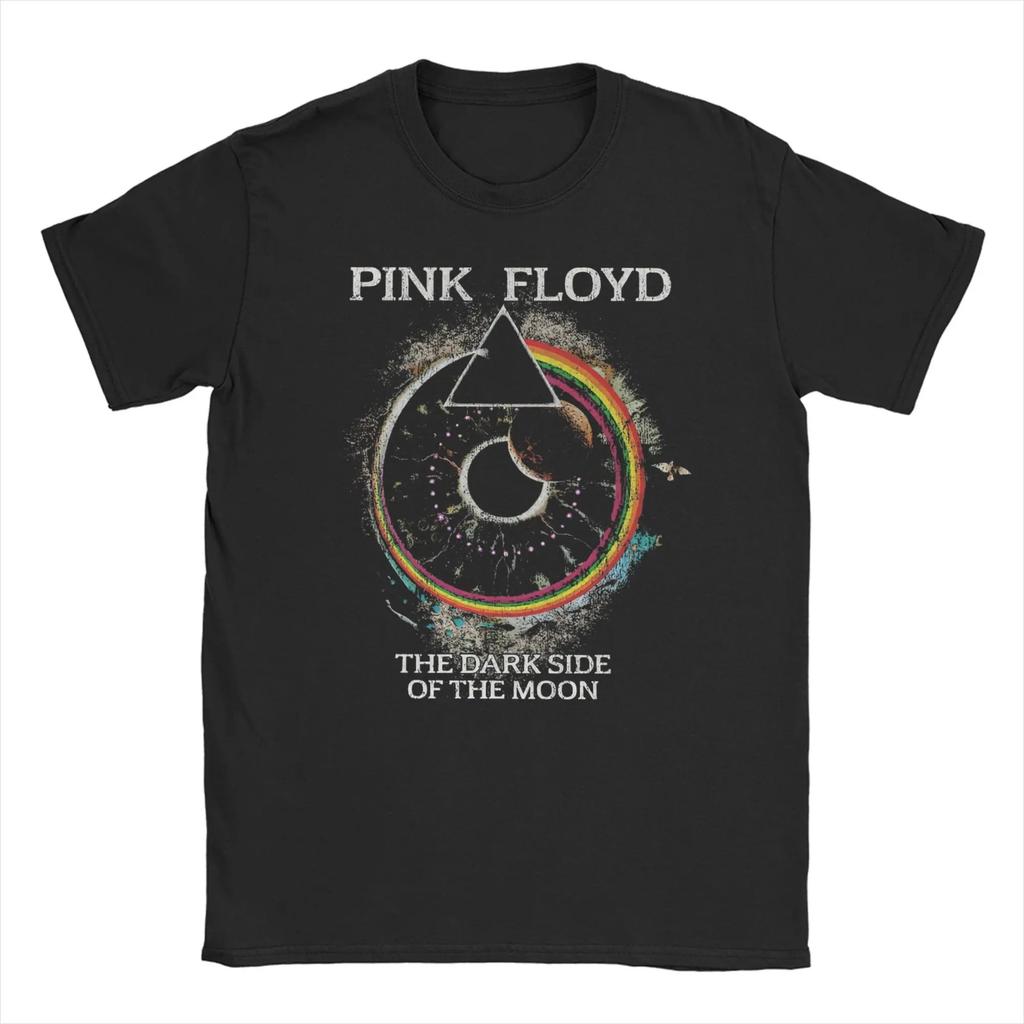 Футболка Pink Floyd "The Dark Side of the Moon" Призма, Унисекс, Классический Рок-группа, Уличная одежда, 100% Хлопок, Повседневная, С коротким рукавом