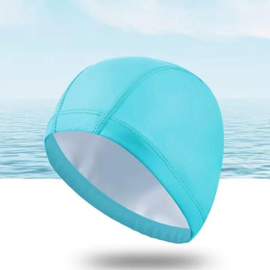 2Pcs Adults Swim Cap Water Resistant Elastic Breathable Long Short Hair Swimming Hat Solid Color Men Women Swimming Pool Cap