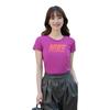 Nike Dri Fit быстросохнущая дышащая повседневная облегающая футболка с коротким рукавом женские футболки фиолетовые 725748-556