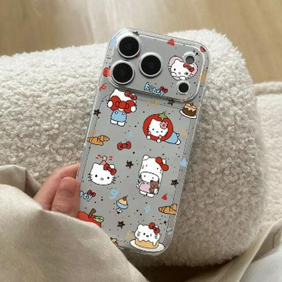 Полноэкранный чехол KT Cat Space Shell для Apple: Прозрачный, ударопрочный чехол для iPhone 17 Pro Max, 16, 15, 14/13, 12 Pro