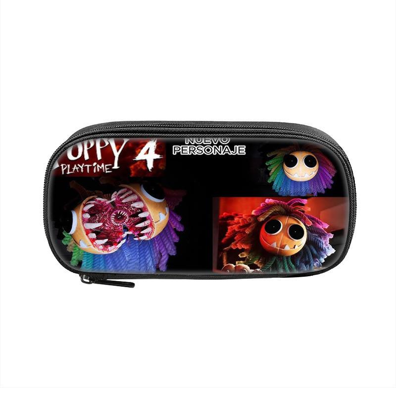 Принт с персонажами игры Poppy Playtime Однослойная сумка для хранения канцелярских принадлежностей для студентов и подростков